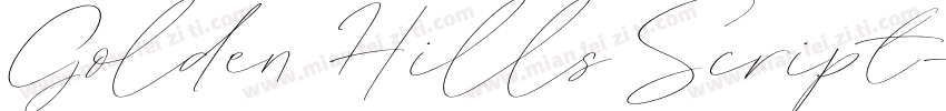 Golden Hills Script字体转换